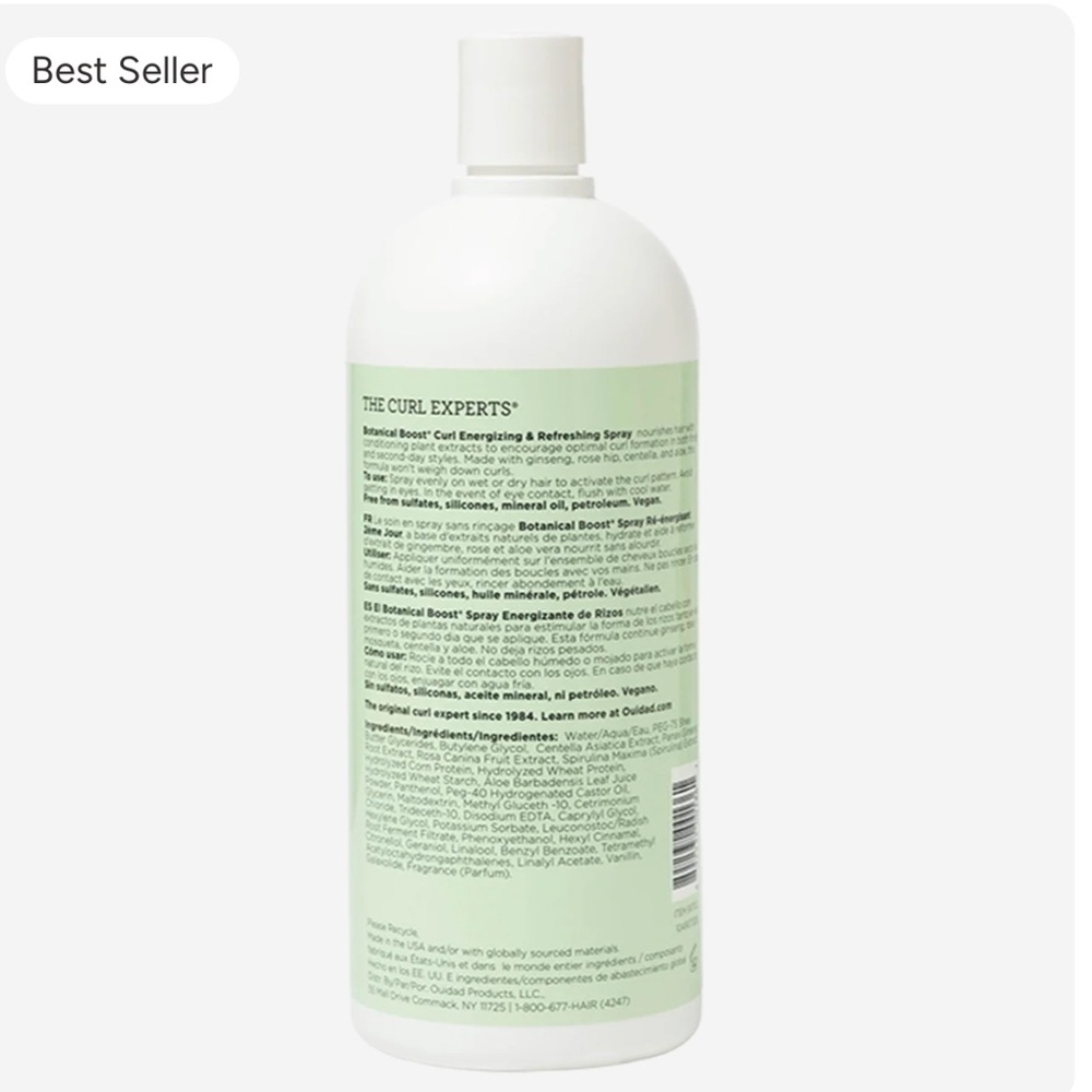 Quidad Curl Energizing & Refreshing Spray Professional Size - Picture 2 of 3